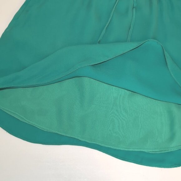 Aritzia Babaton Benedict Silk Dress Sleeveless Lightweight Pleated Green Medium - Picture 13 of 16